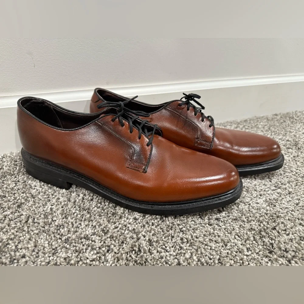Hofheimer's Cavaliers men's brown leather Oxford dress shoes, size 12